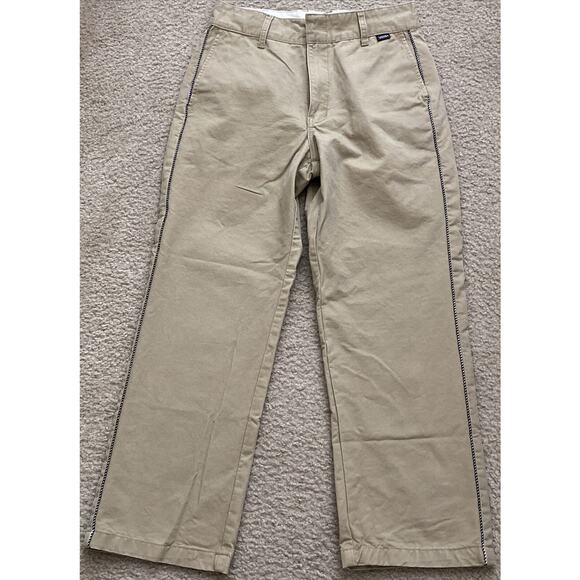 Vans Off The Wall Sz 30 Khaki Beige Chino Skater Work Pants Straight Leg 29 x 25 - Picture 1 of 7